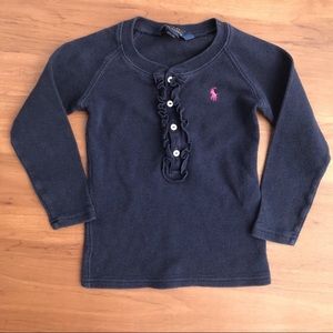 Polo Ralph Lauren navy and pink long sleeves